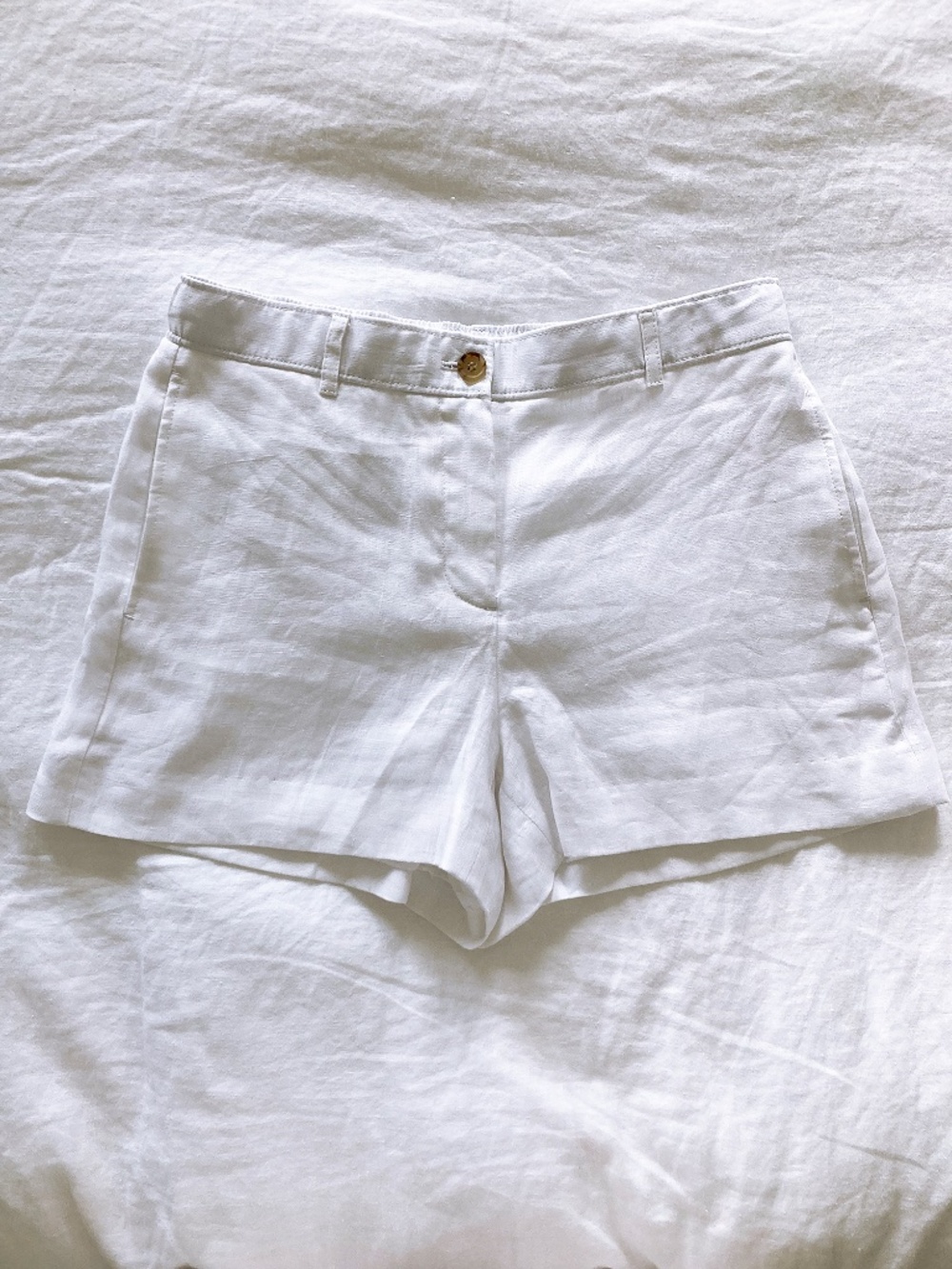 NWOT J. Crew White 3" Harbor Linen Short - S